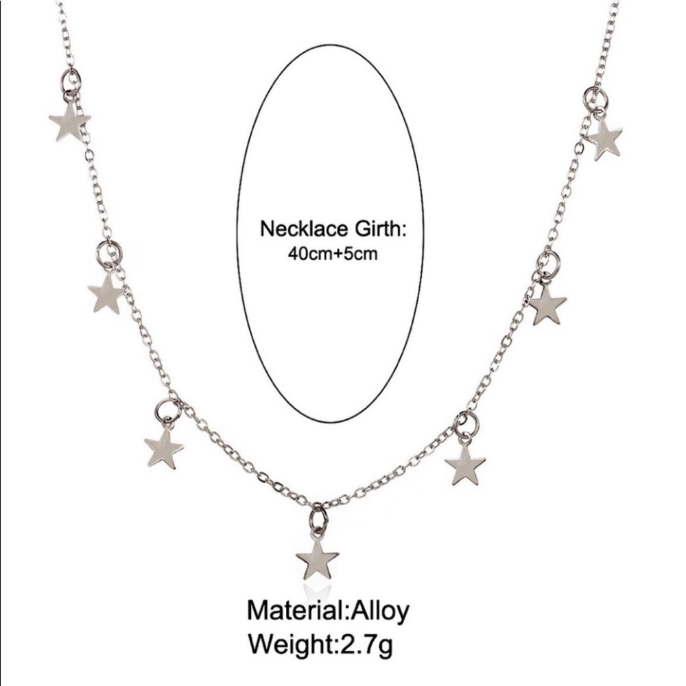 BESTSELLER ⭐️7-Star Dainty Choker in Silver Tone⭐️ - Picture 4 of 5